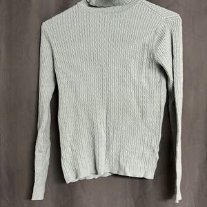 Sage cable knit sweater